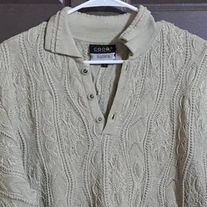 EUC NM VTG 90's Coogi Beige Casual Button Polo
